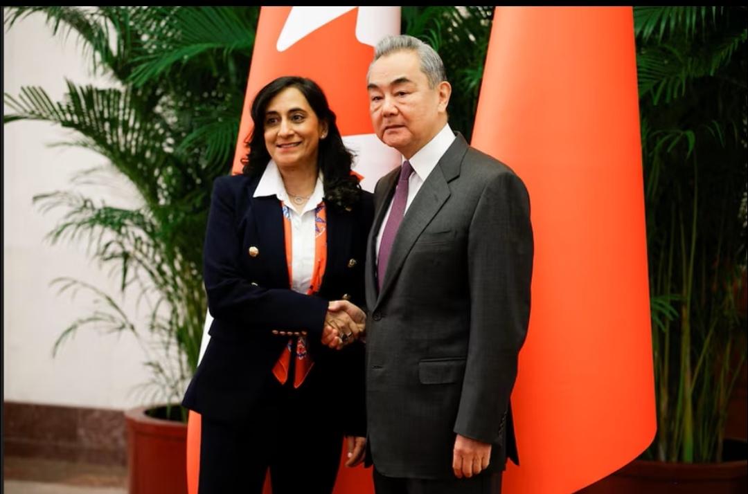 瞧瞧坐在加拿大总理身边这位女外长，可真是不一般！这位名叫阿兰德的女外交部长，