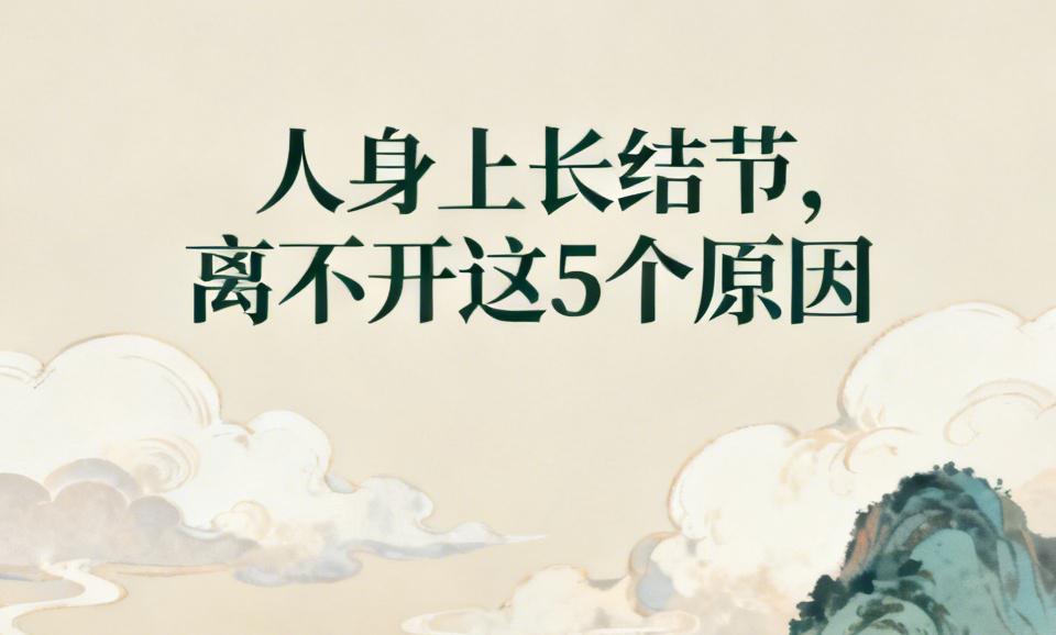 人不会无缘无故长结节！中医发现：人身上长结节，离不开这5个原因体检报告上突然