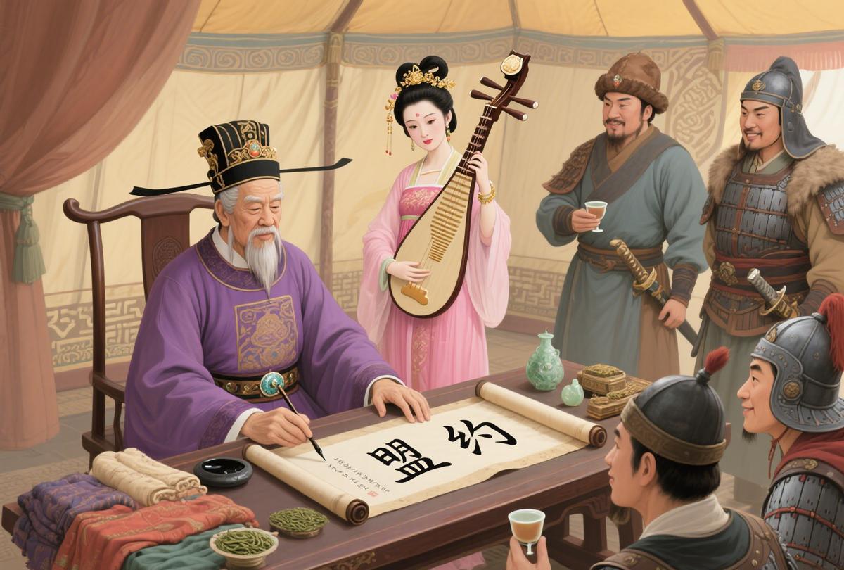 郭子仪带小妾谈判！弹琵琶分敌心，签有利条约：美人是神器唐朝最“出格”谈判名