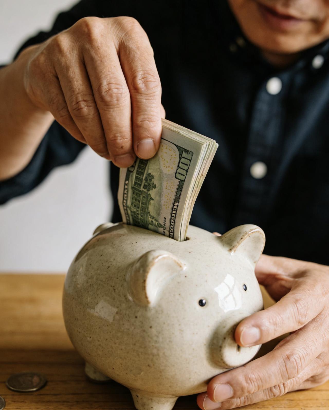 有钱，一定要存起来，尽量存够10万块。人到中年，别不信：一定要悄悄存钱，