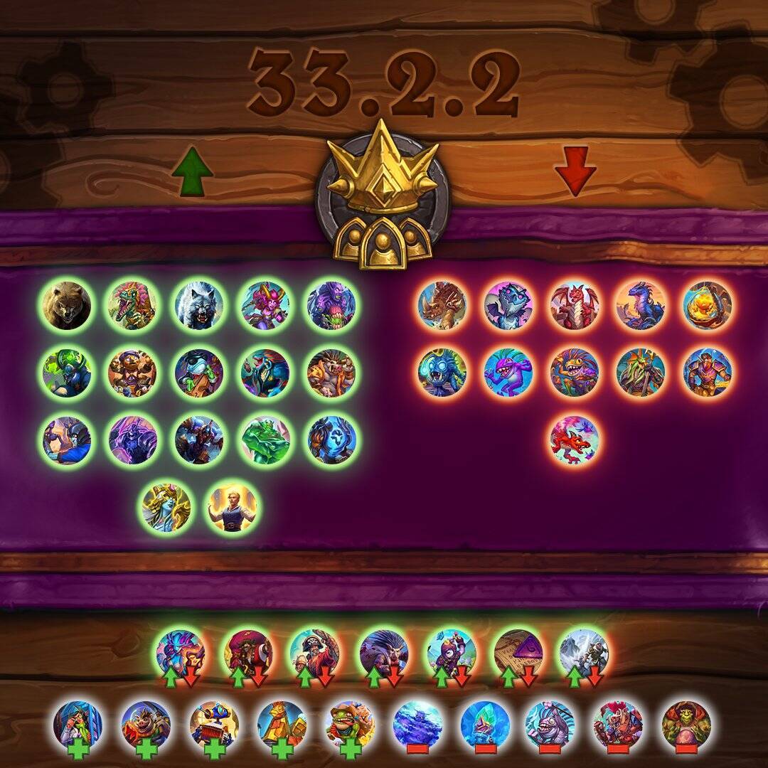 炉石传说酒馆战棋平衡调整预告，高达45项改动，元素、小学生鱼人、龙和进击牌等
