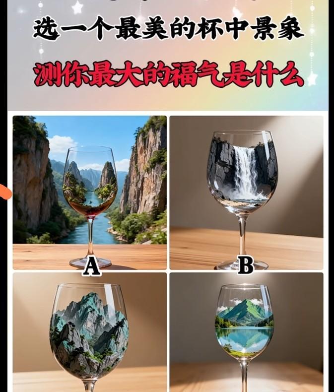 心理测试1428，选一个最美的杯中景象，测试你最大的福气是什么？#秋日生活打卡季