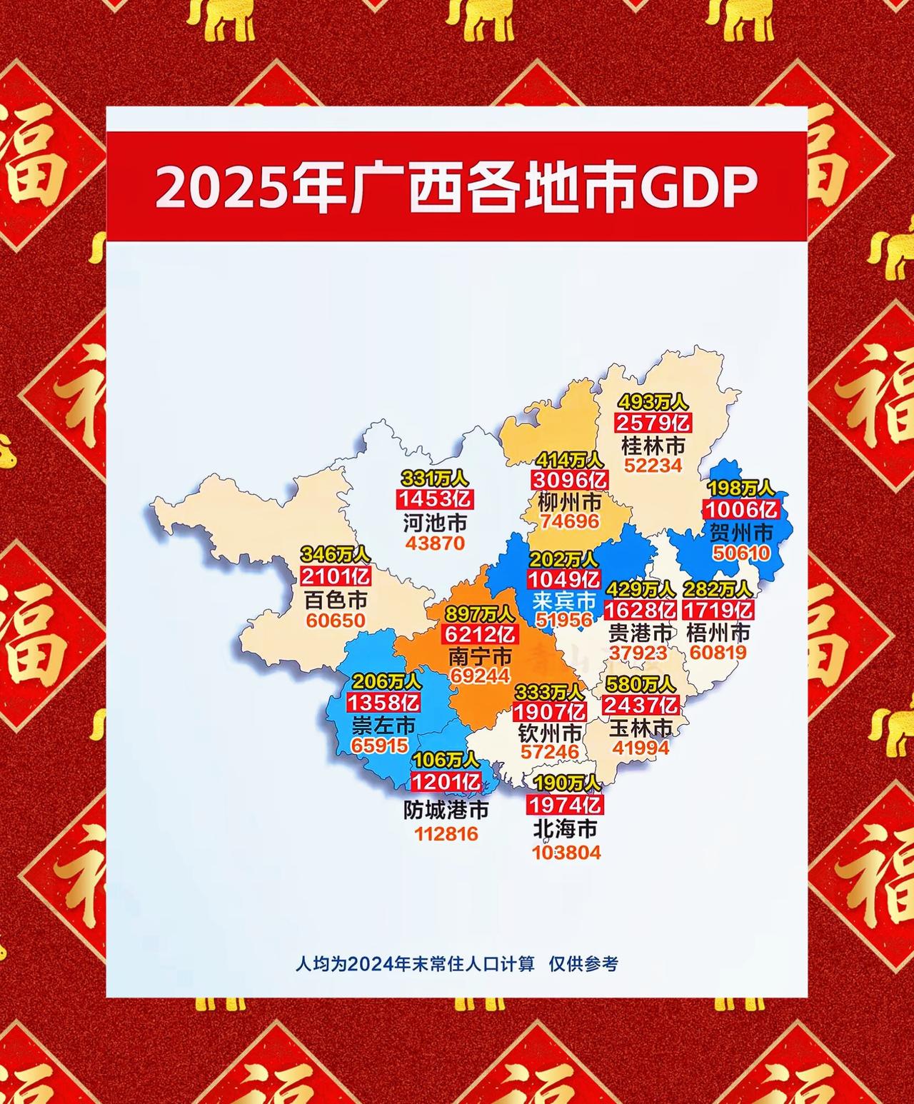 广西人均GDP排名大洗牌！沿海防城港、北海双雄领跑工业重镇柳州稳居前三