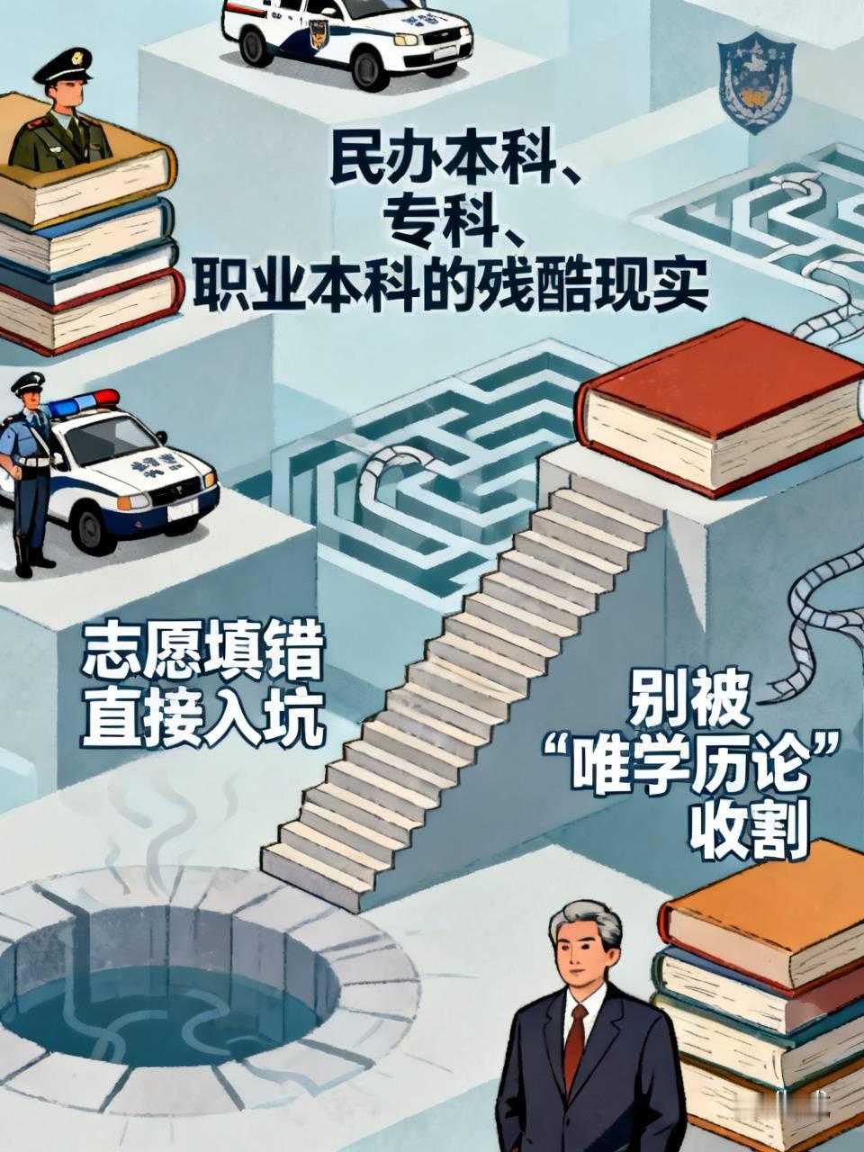 别被“本科”二字迷惑了！民办本科、专科、职业本科背后的残酷现实，志愿填错直接入坑