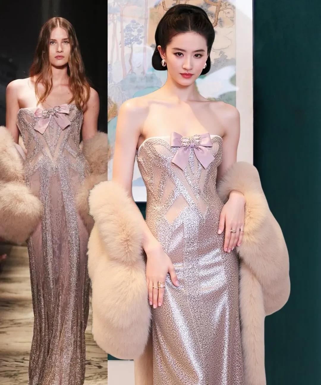 ElieSaab2025秋冬款太惊艳了！一看到就觉得跟刘亦菲超搭。我用“潮