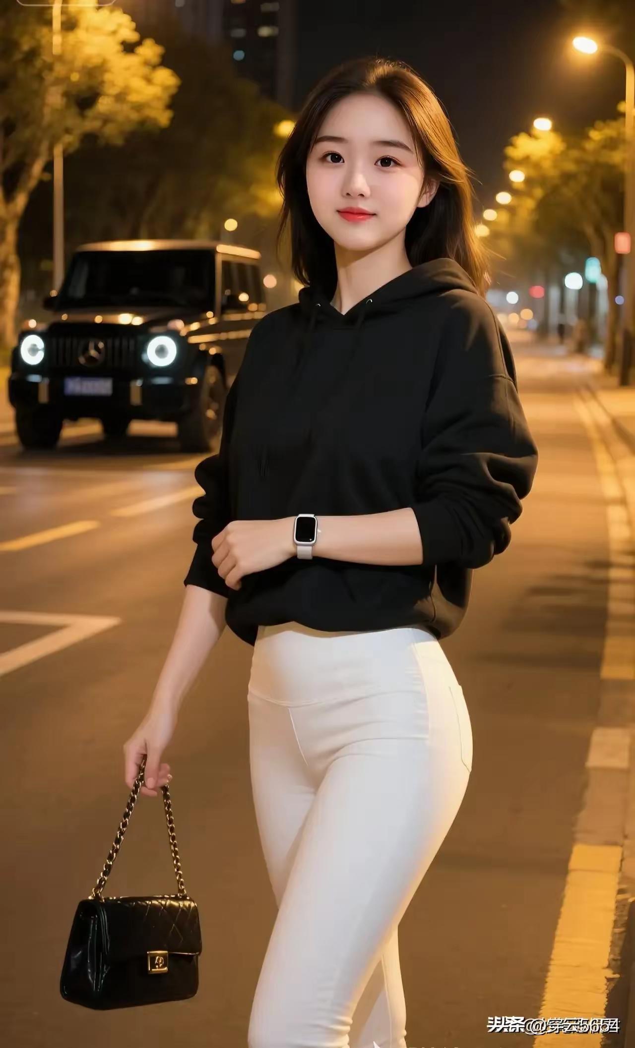 这姑娘穿得真有范儿！