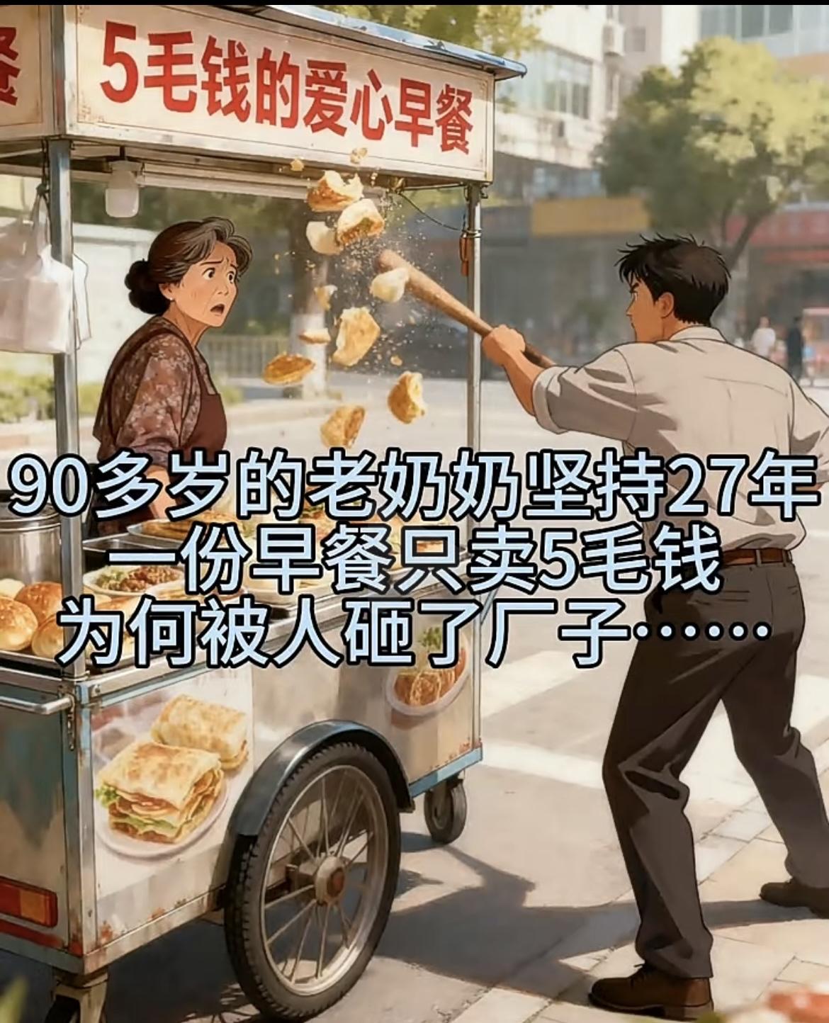 “5毛的爱心餐，感谢您27年不涨价，感谢您的付出”[作揖][赞]