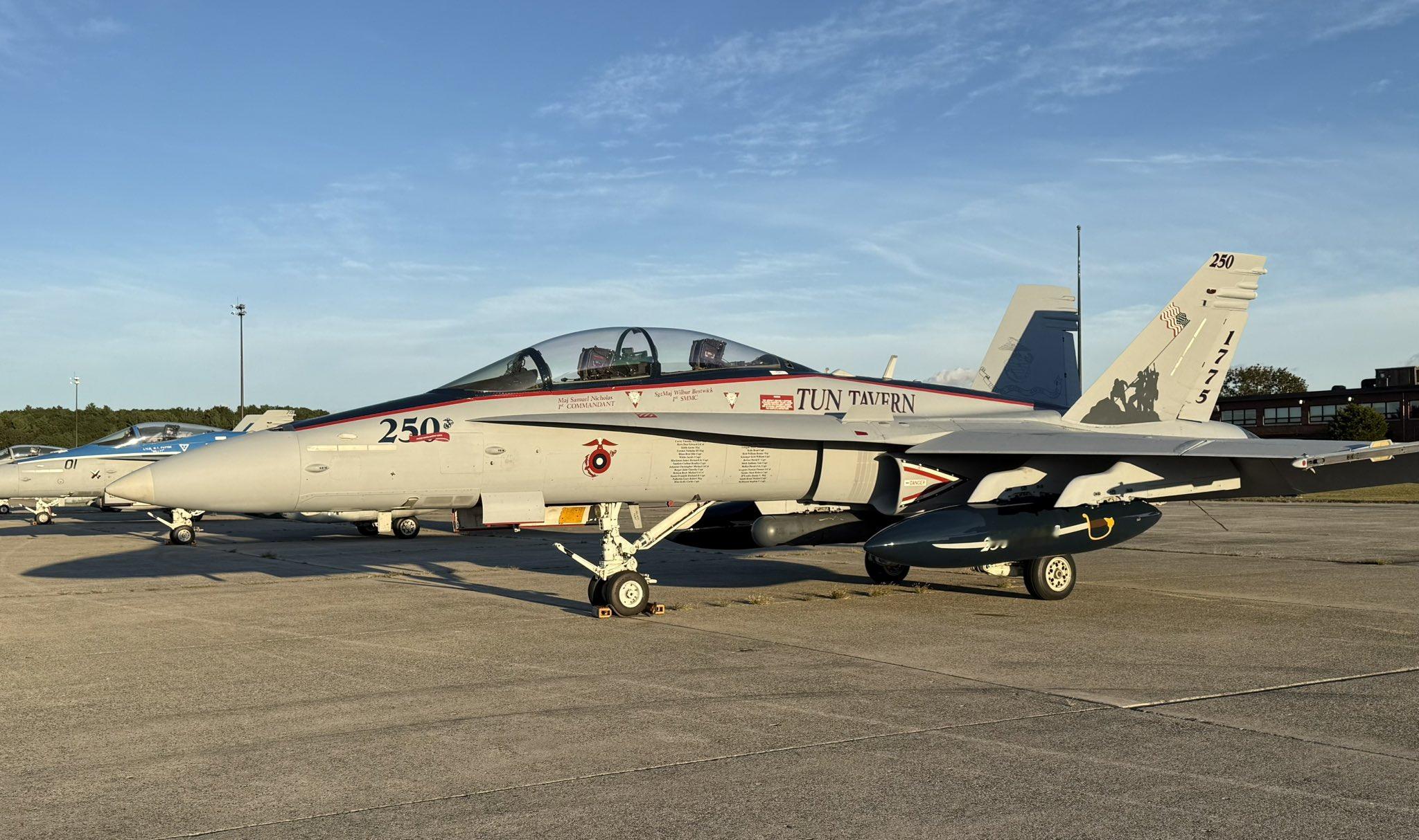 VMFA-112中队旗下硫磺岛插旗特别涂装F-18​​​