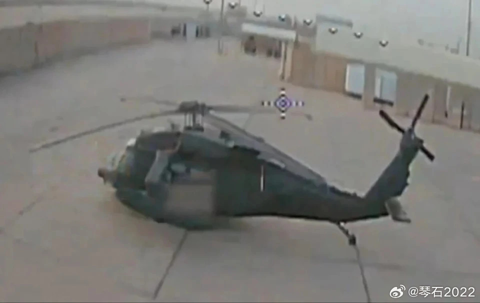 管它红十字，只要它是侵略者就打有人通过比对判断，被伊拉克人民军扬了的黑鹰是救护直