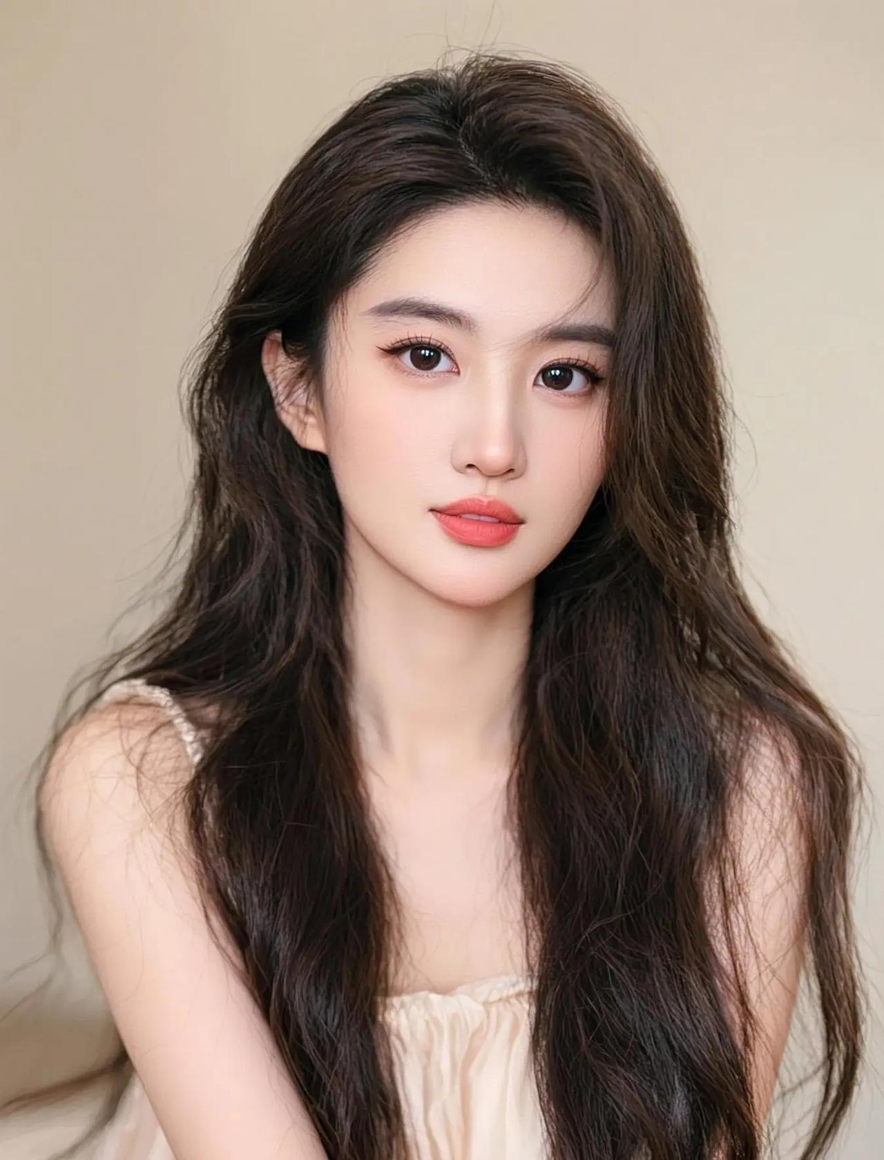 AI黑长直的温柔美女发型爱了爱了高颜值