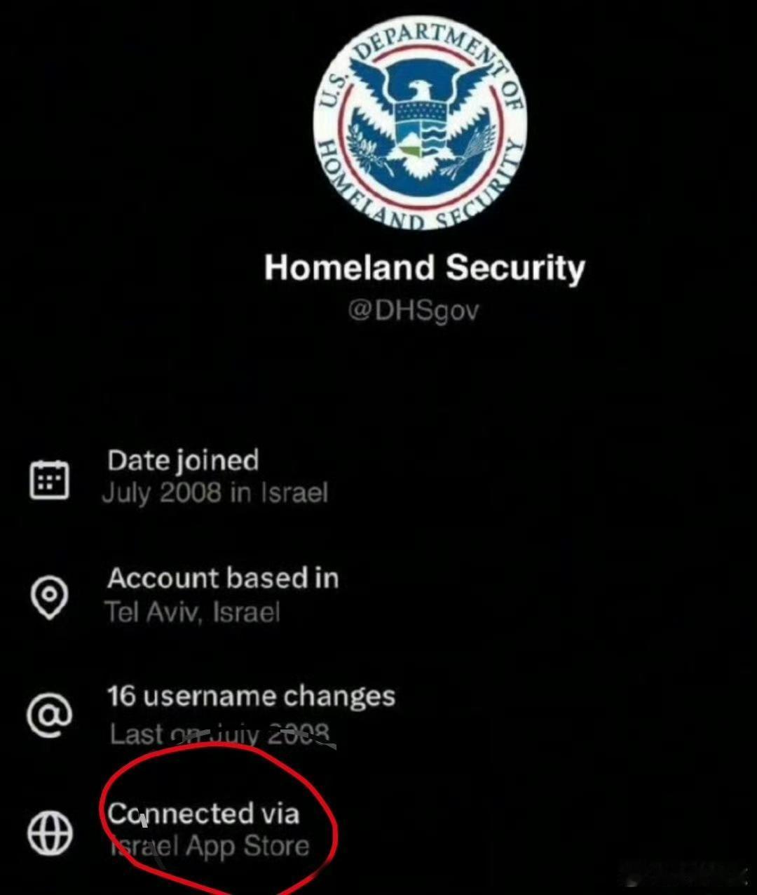 X平台显示用户IP后，不但美国国土安全部IP显示为以色列，推特中文区各路牛鬼蛇神