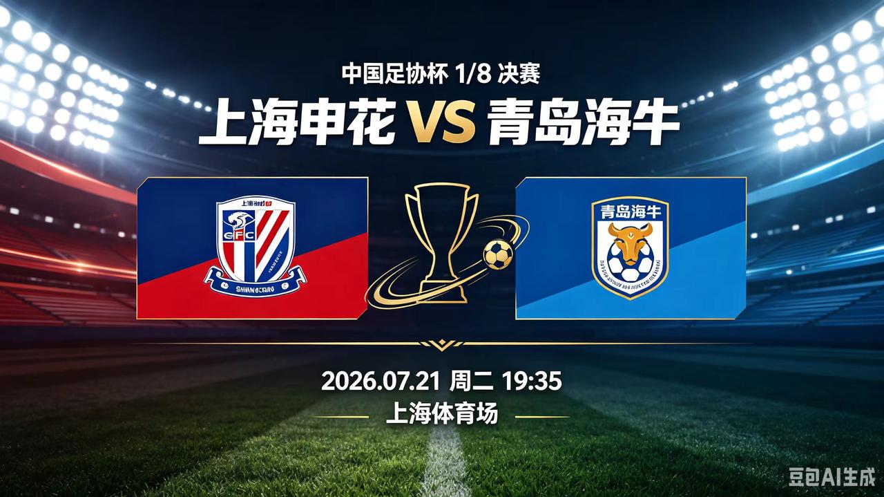 中国足协杯1/8决赛，今日赛程(2026年07月21日，星期二)中国足协杯
