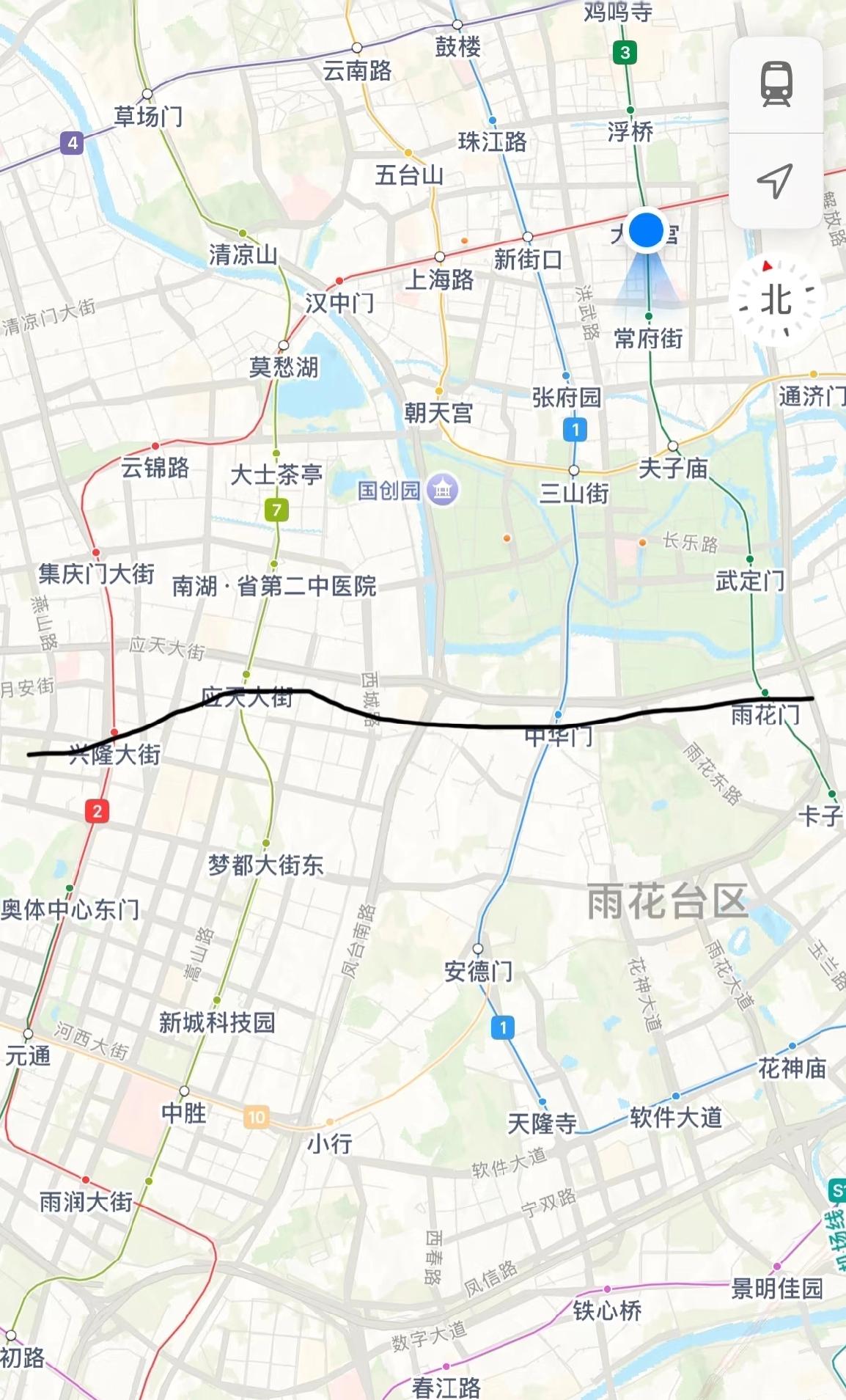 翻地图感觉这一块都是南北走向的，缺一条东西走向的线，南京地铁这一段有规划吗[捂脸