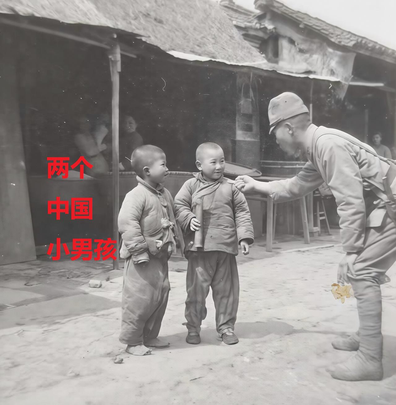 1937年，一条大街上，两个小男孩不幸被一名日军拦下。这名日军朝两个小男孩伸出一