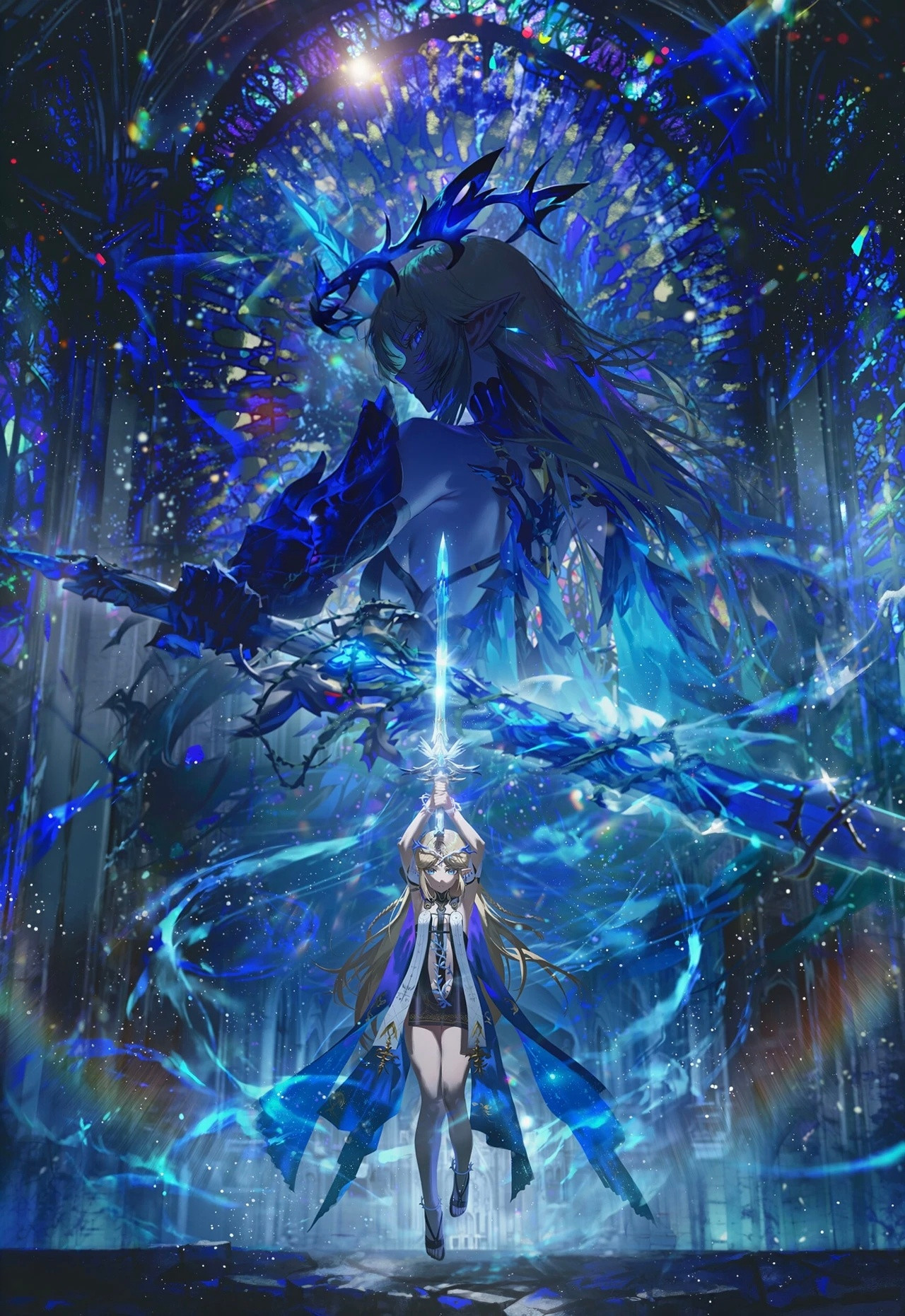动漫二次元招新季动漫壁纸闪闪发光的少女，画面真的太美了！​​​
