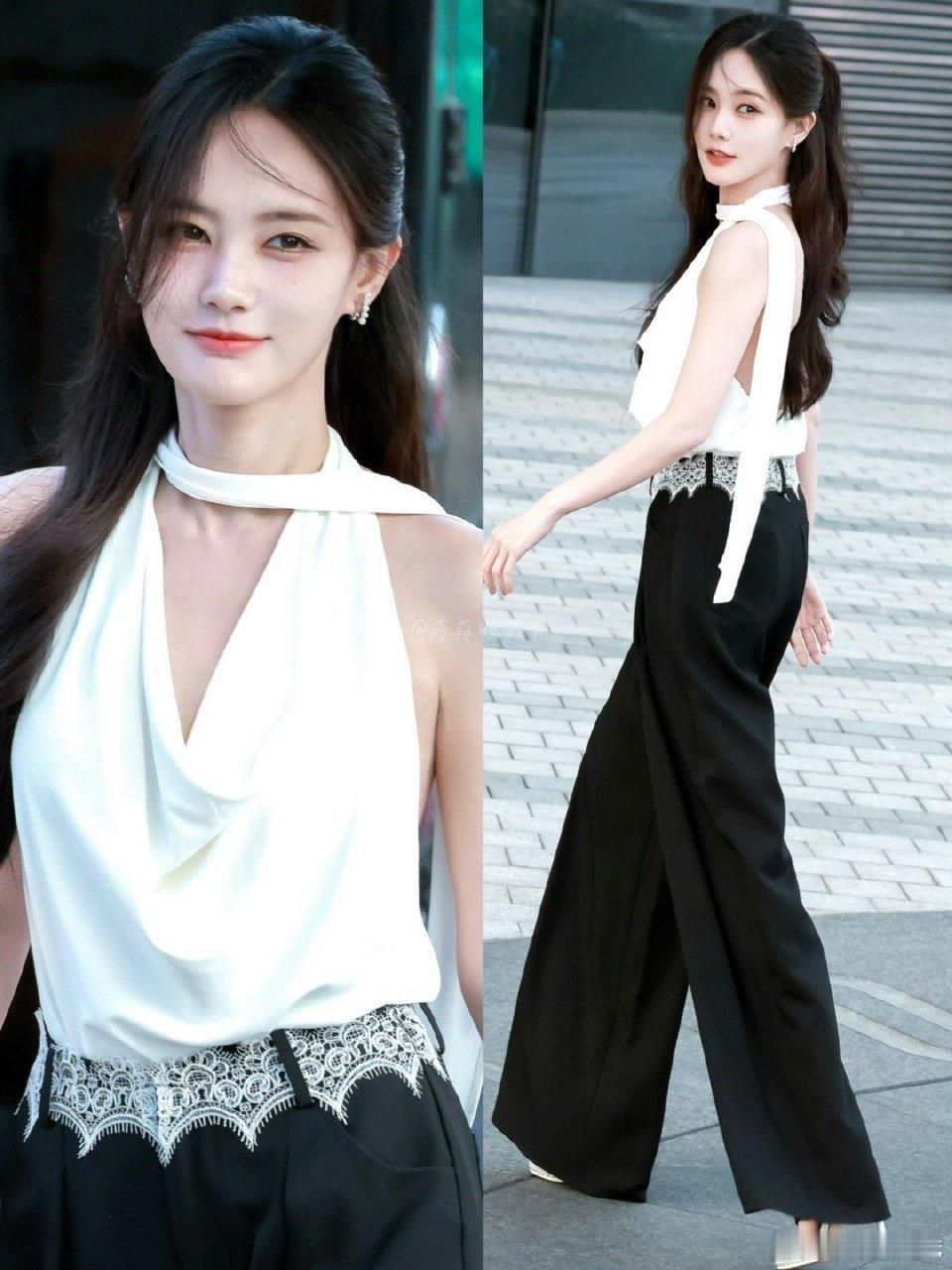 李一桐美人余造型路透，都市女形象好会穿搭好fashion