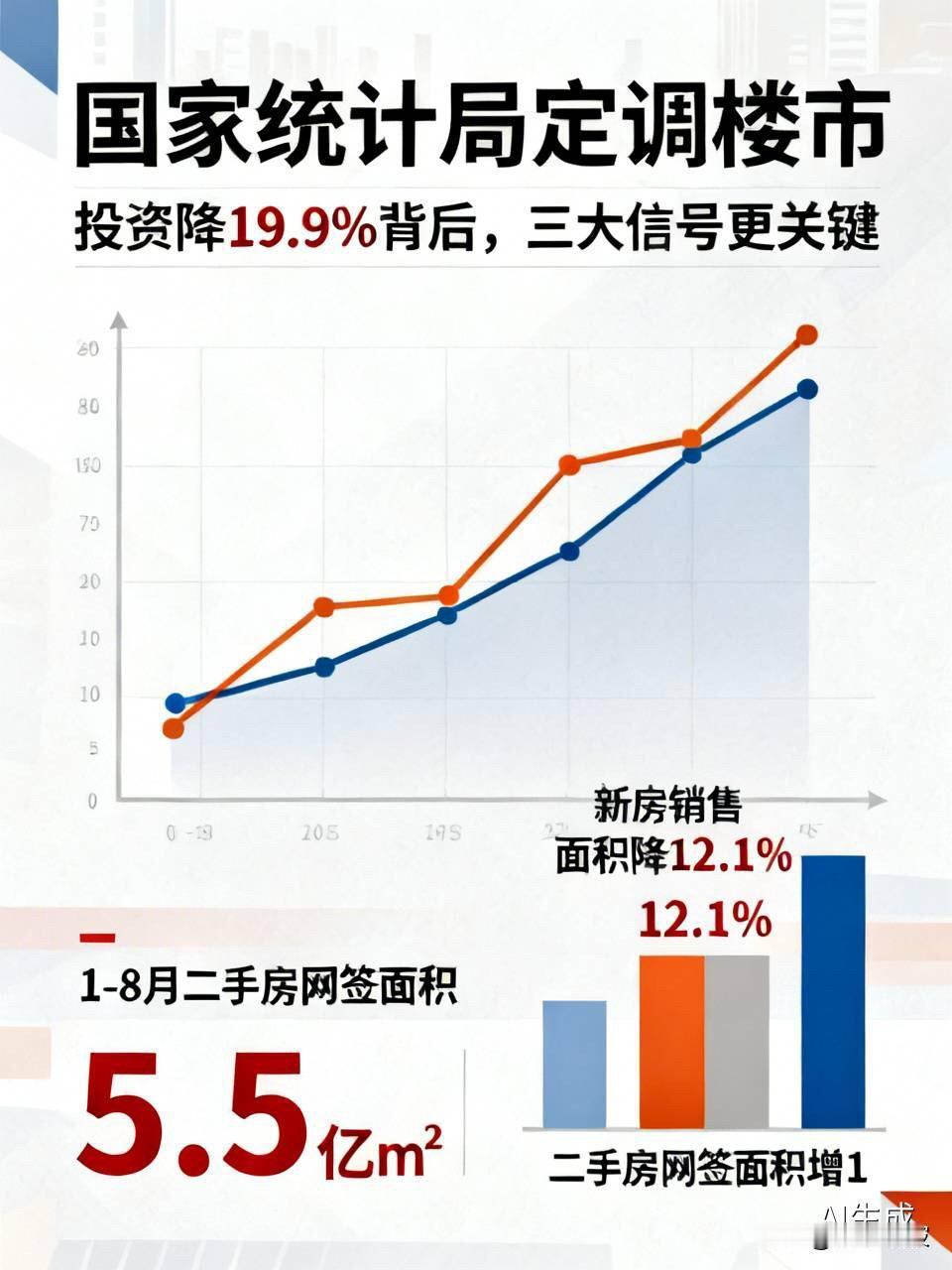 国家统计局定调楼市：投资降19.9%背后，三大信号更关键！今年1—8月，