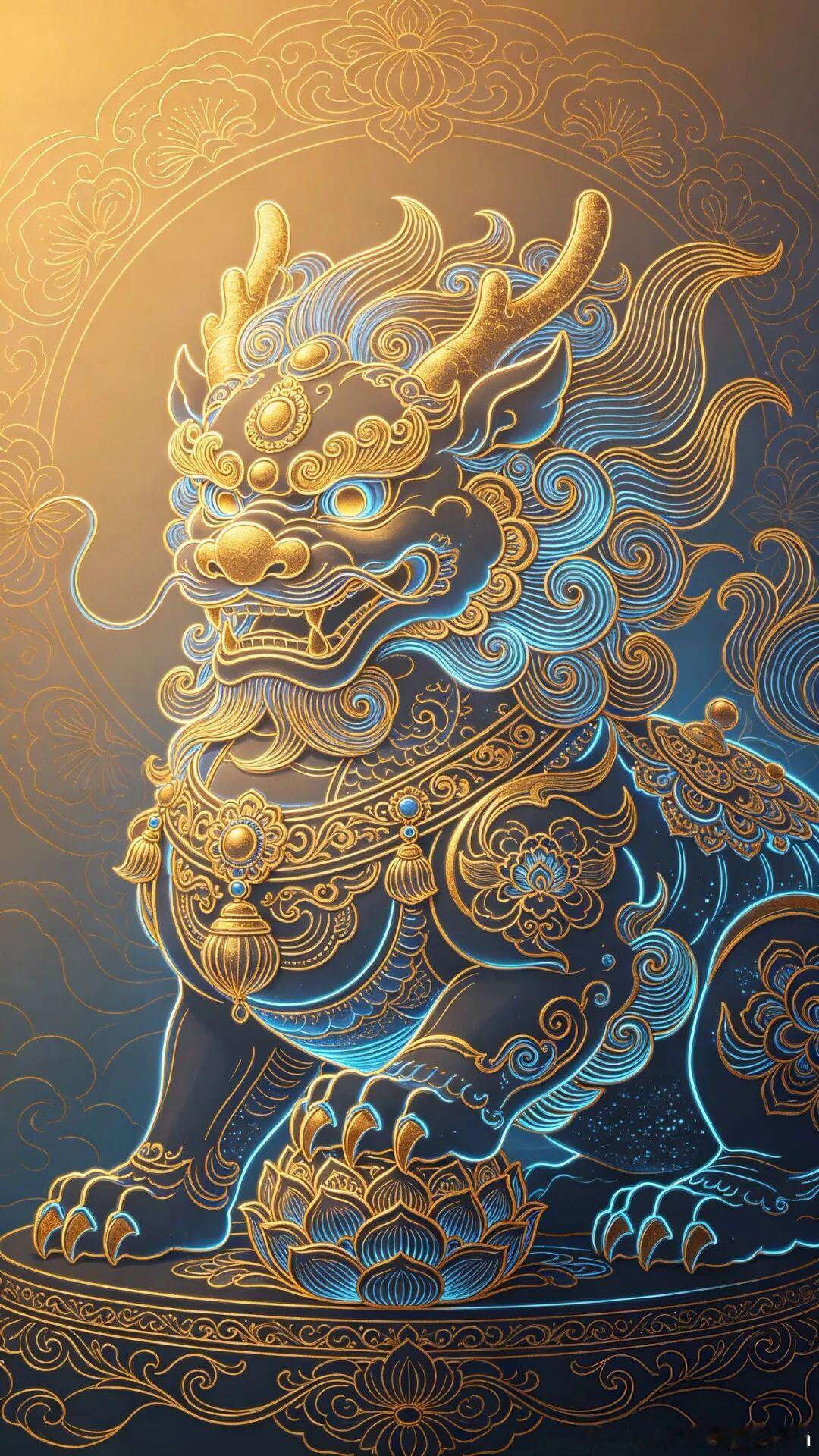 狮虎神兽，金丝貔貅（镇魔招财）[玫瑰][玫瑰][玫瑰]​​​
