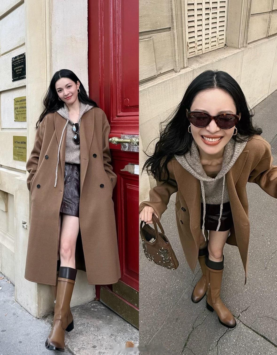 钟楚曦巴黎早秋穿搭私服妥妥的把巴黎的街头浪漫和高级感拉满​​​