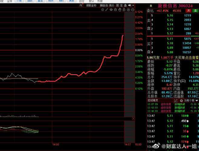【主力说，旋极信息这样运行】主力说，尾市旋极信息按这样的分时图运行。股票
