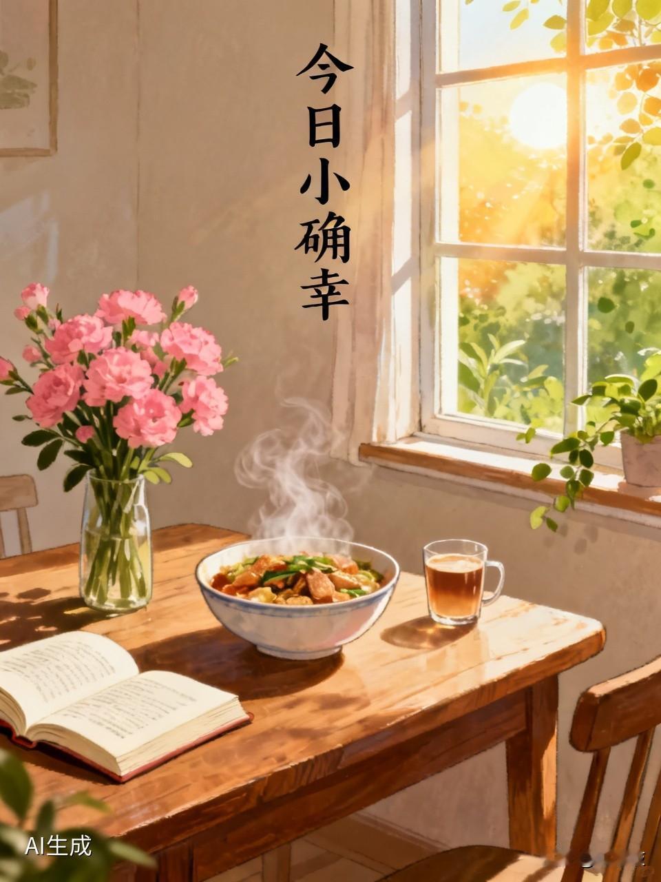  一顿可口的饭菜，一段悠闲时光，便是今日小确幸。