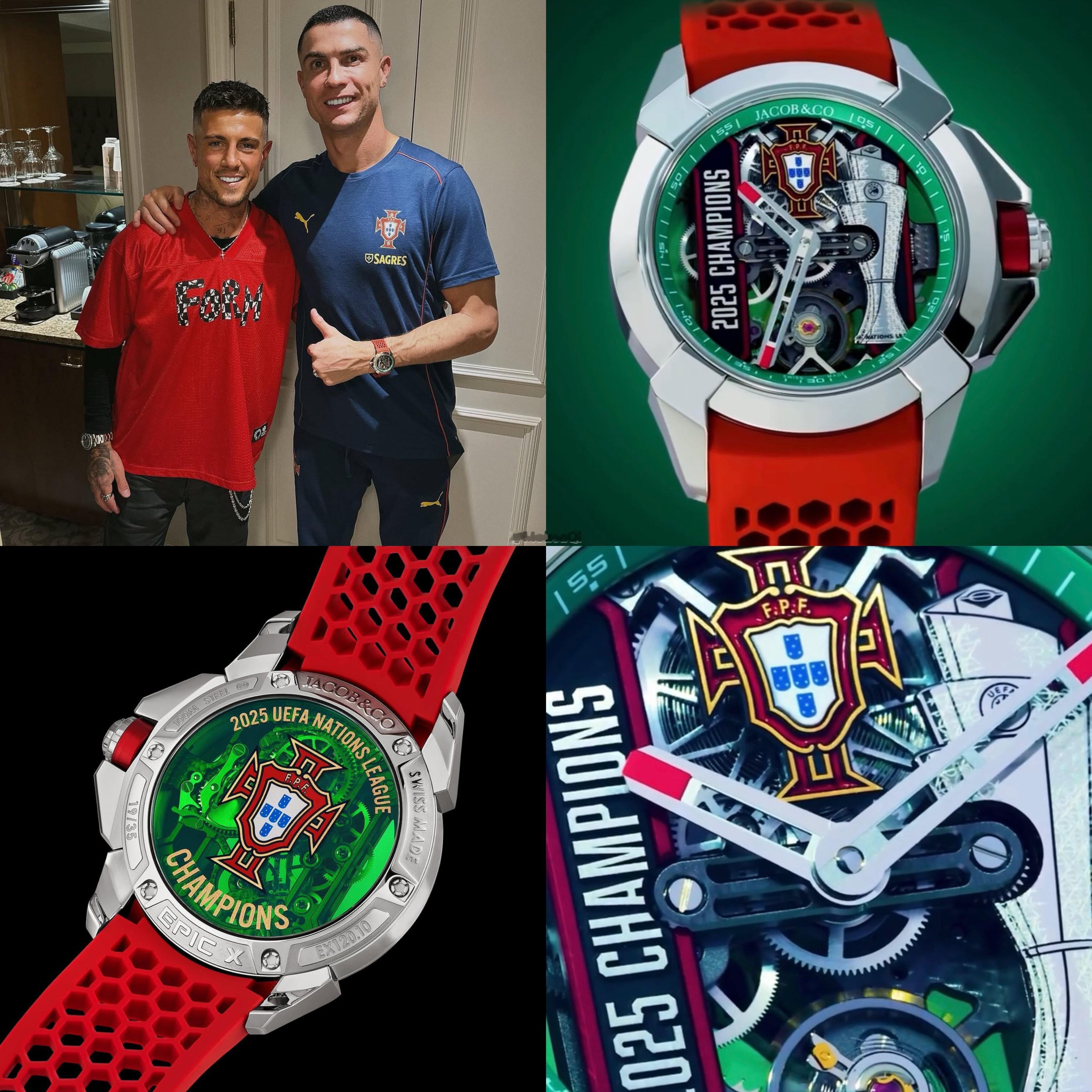 C罗和c罗一起siu到最后❗❗C罗新款手表⌚，是为了纪念葡萄牙国家队欧国联夺冠
