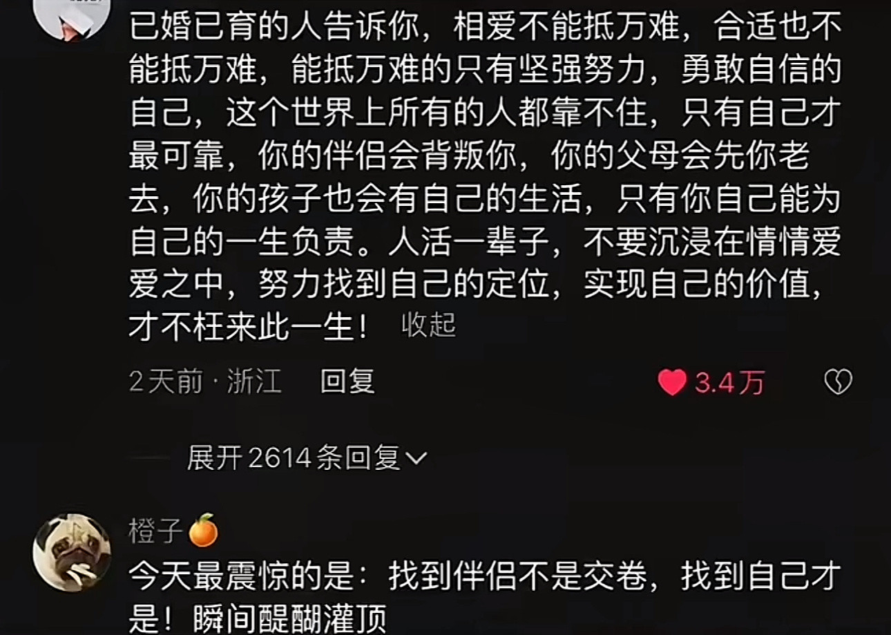 找到伴侣不是交卷，找到自己才是。