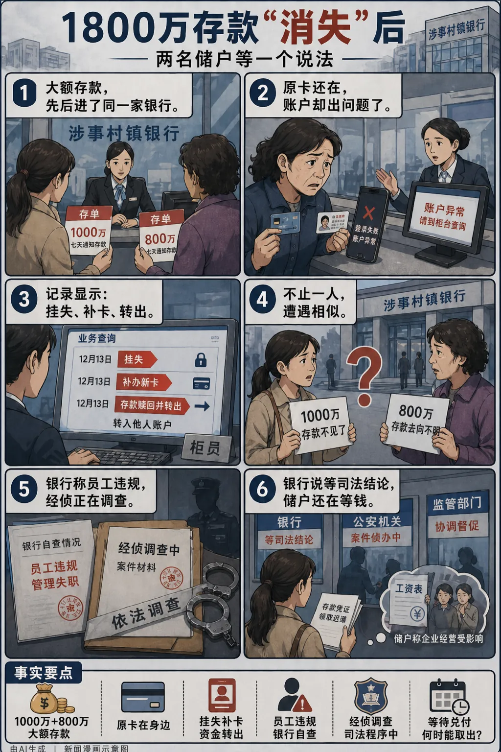 如今几个月过去了，两人这1800万存款何时能取出？至今银行方面也没有一个回复。