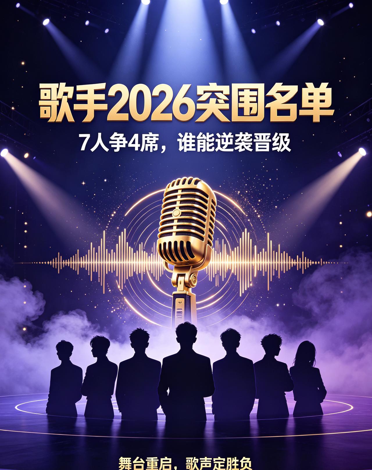 歌手2026突围名单公布，7人争4个晋级名额《歌手2026》突围名单正式出