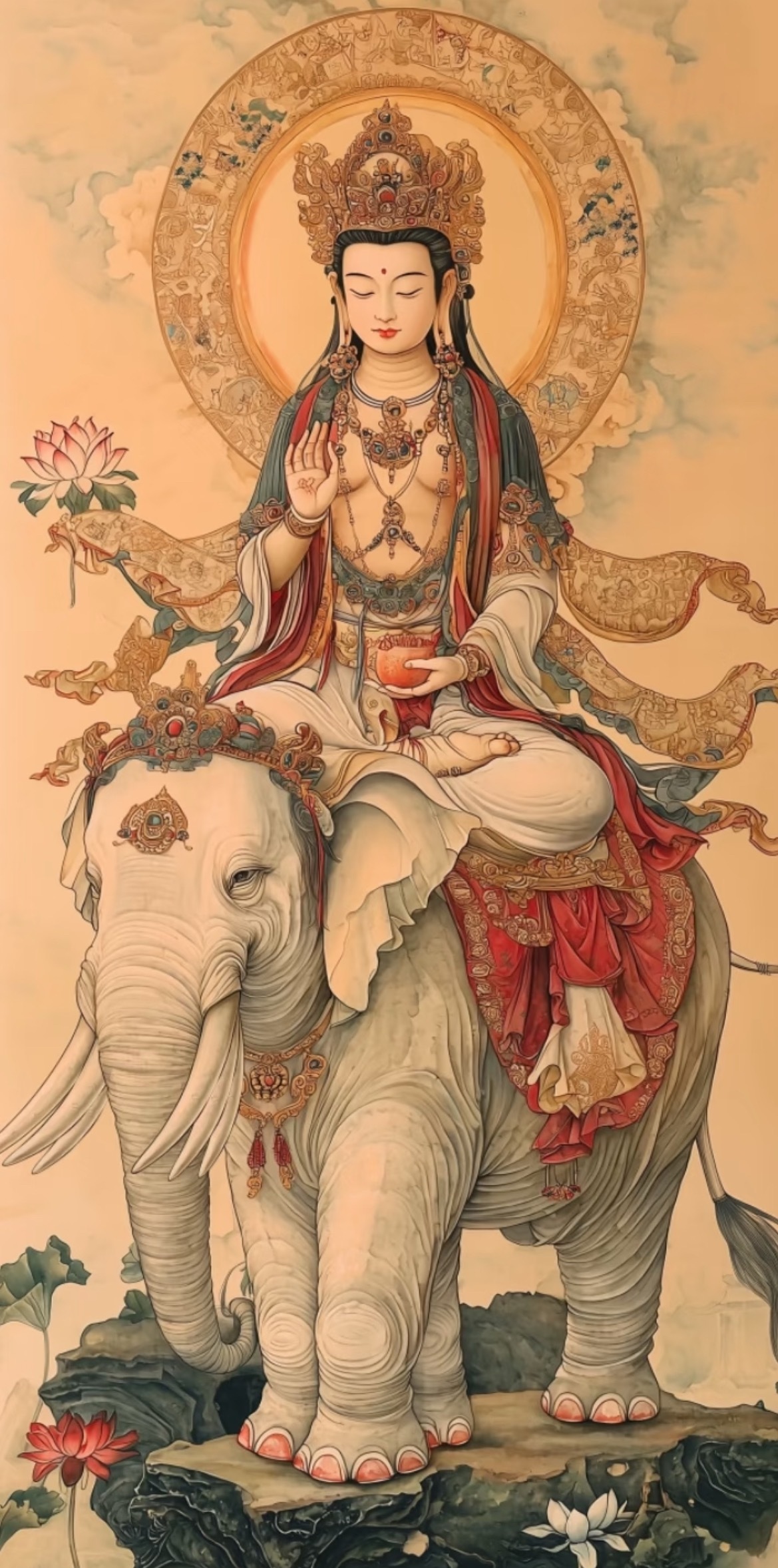 愿借普贤菩萨之智，得安稳心境、顺遂前路、事业遇贵人相助，稳步向上、所得皆所愿。祈