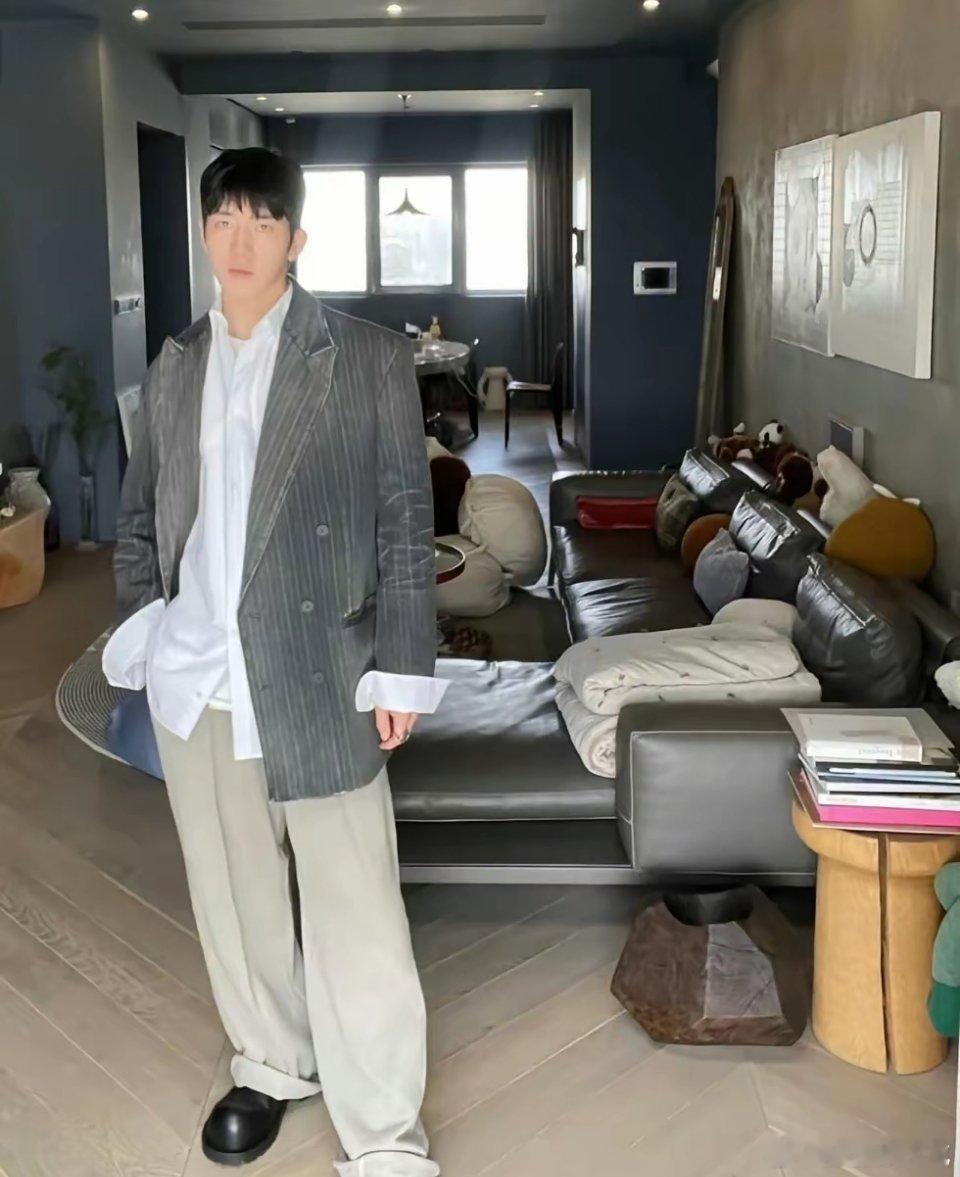 白敬亭说，第一次去井柏然家，被吓到了。家里没有吊灯，乌区麻黑，何炅说就像雾霾天。