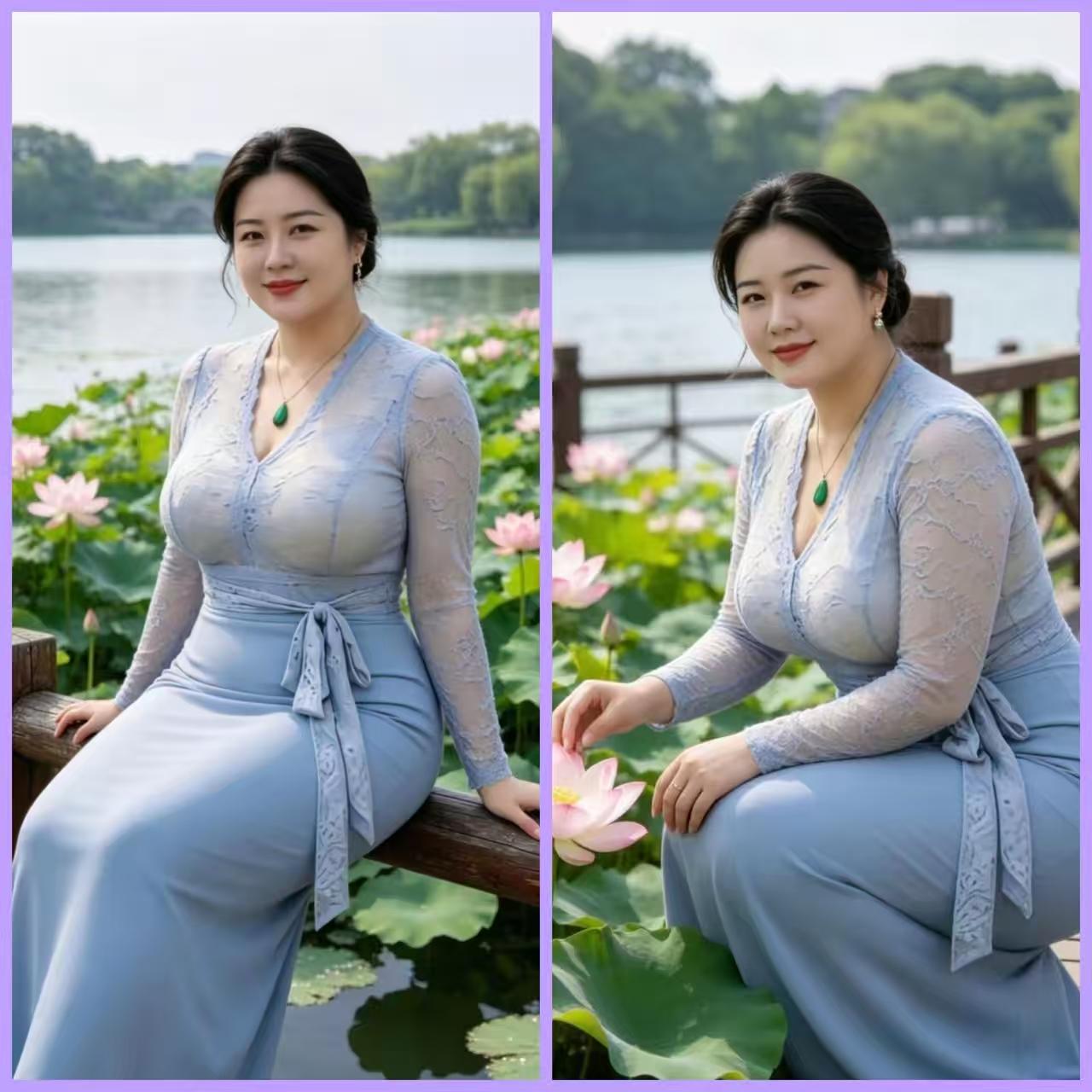 捣练子·荷塘惜春荷半塘，柳风扬，一池清波意韵长。佳人倚岸观芳景，暗叹青春
