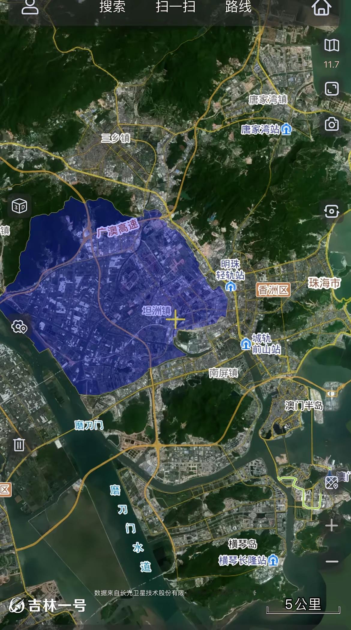 中山坦洲：紧邻珠海的“跨市”强镇！打开卫星地图就能直观看到，坦洲镇地处中山