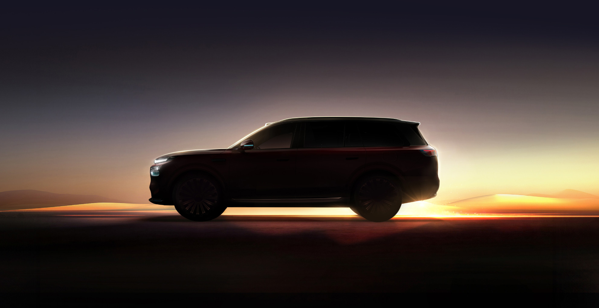 车若初见两件重要事， 奕境首款旗舰大六座SUV发轮廓图，大概的感觉参考之前的假