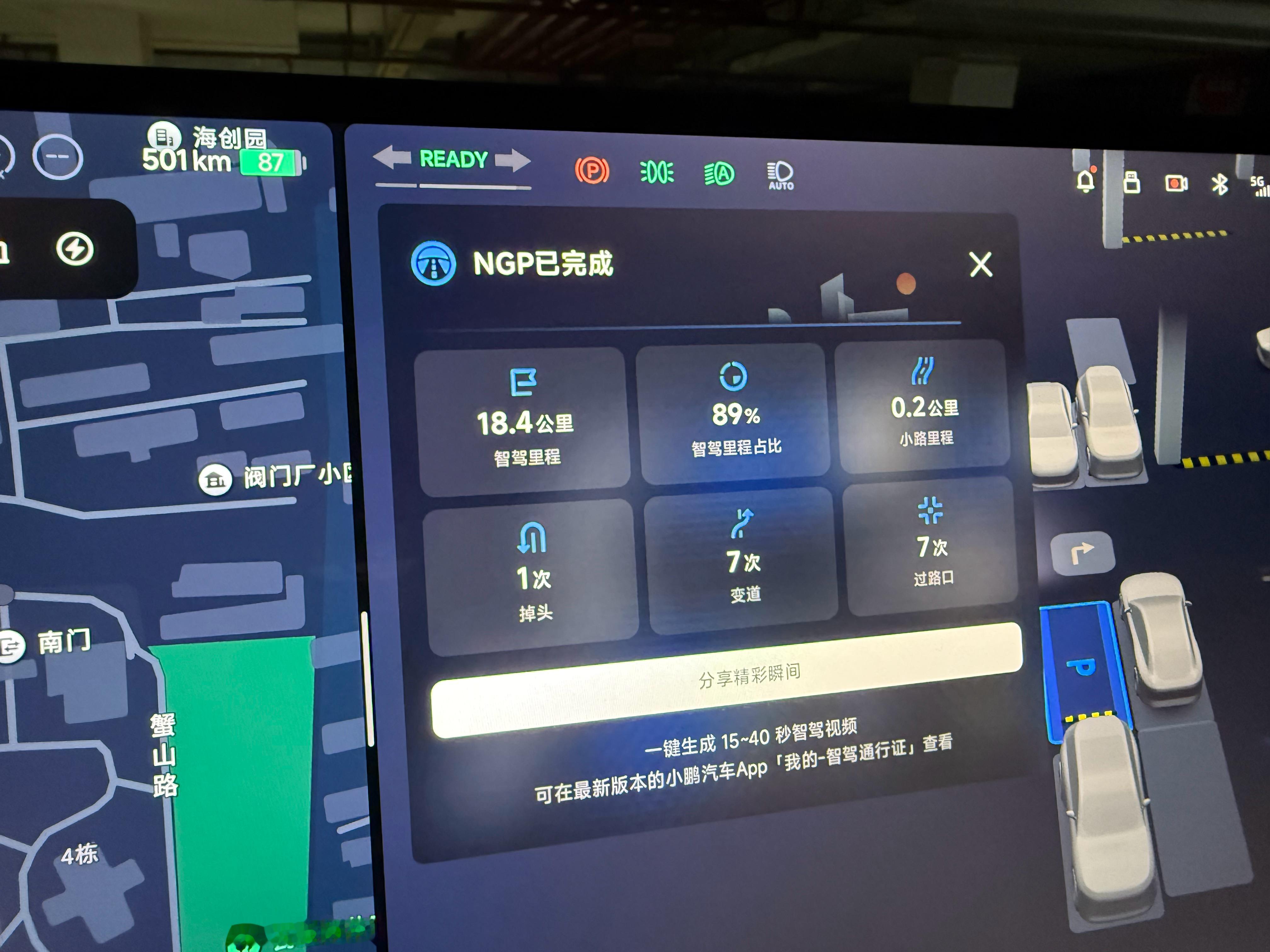 20km路，NGP基本做到了零接管，从577这个版本开始，强化学习出来变