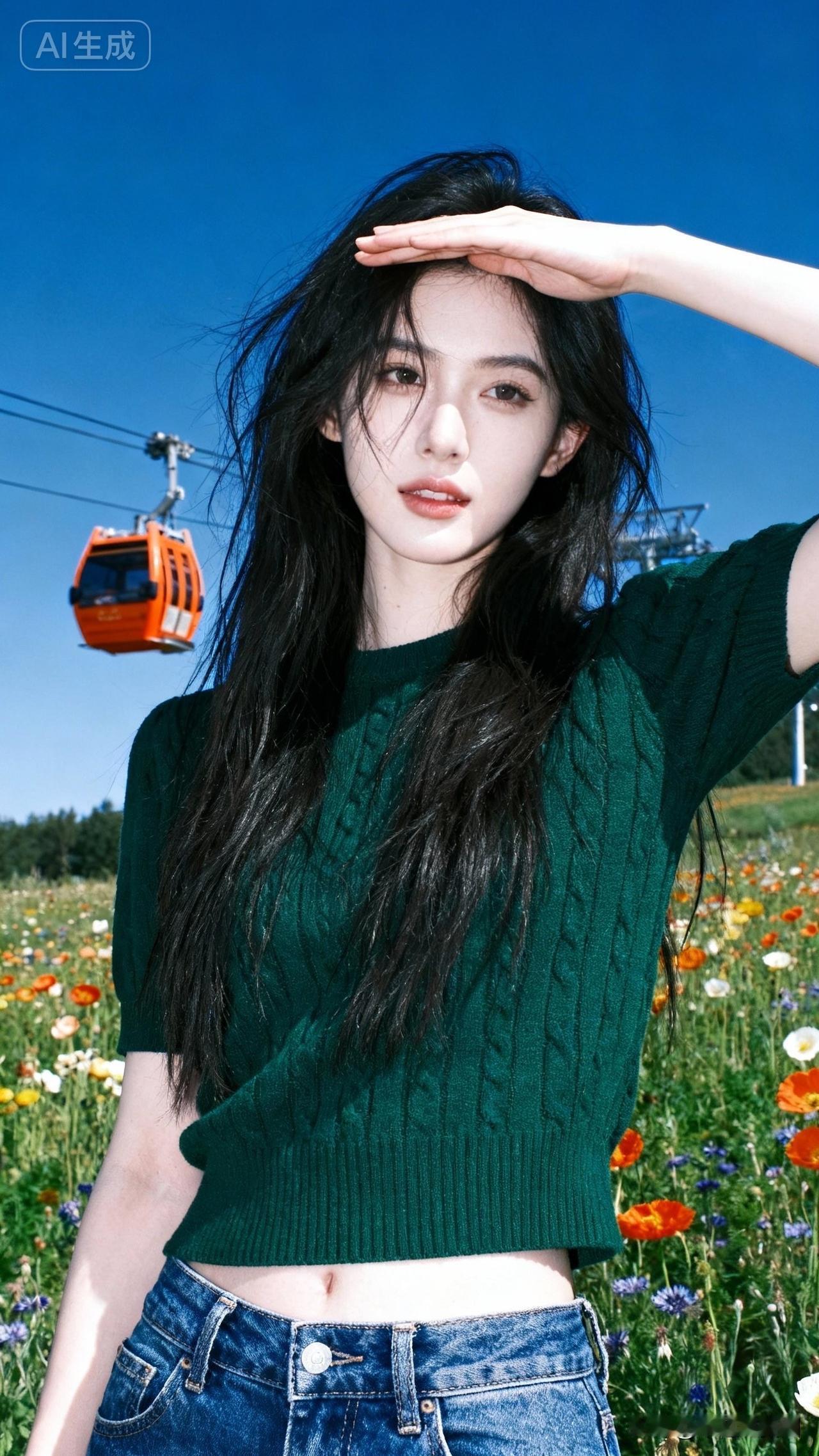 在花海中遇见你，阳光正好，微风不燥。🌸🌼🌻