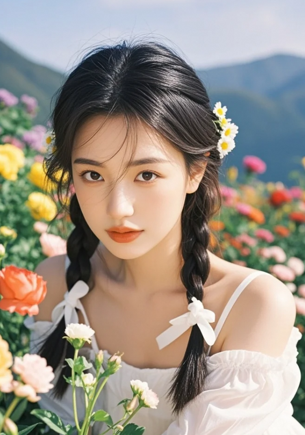 晚风在她裙摆写下未完的诗篇