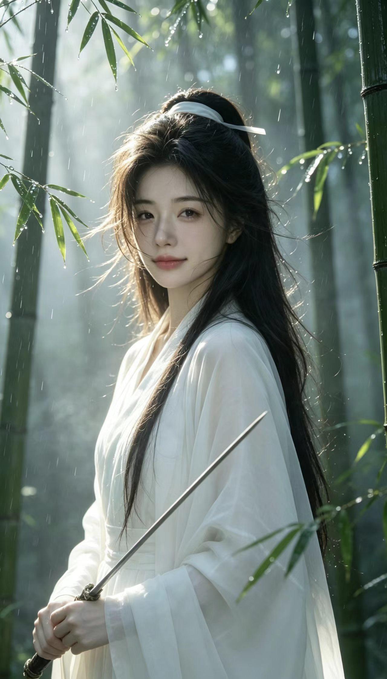 古风主题，特别是江湖侠女、竹林舞剑这类主题，没有哪个摄影师能抗拒。确实意境太美了