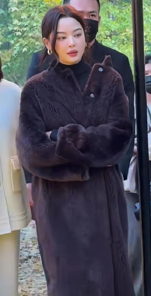 辛芷蕾穿大衣像秋天本人，不靠滤镜靠气场。刘雯和井柏然，没官宣，但你去巴黎时装周