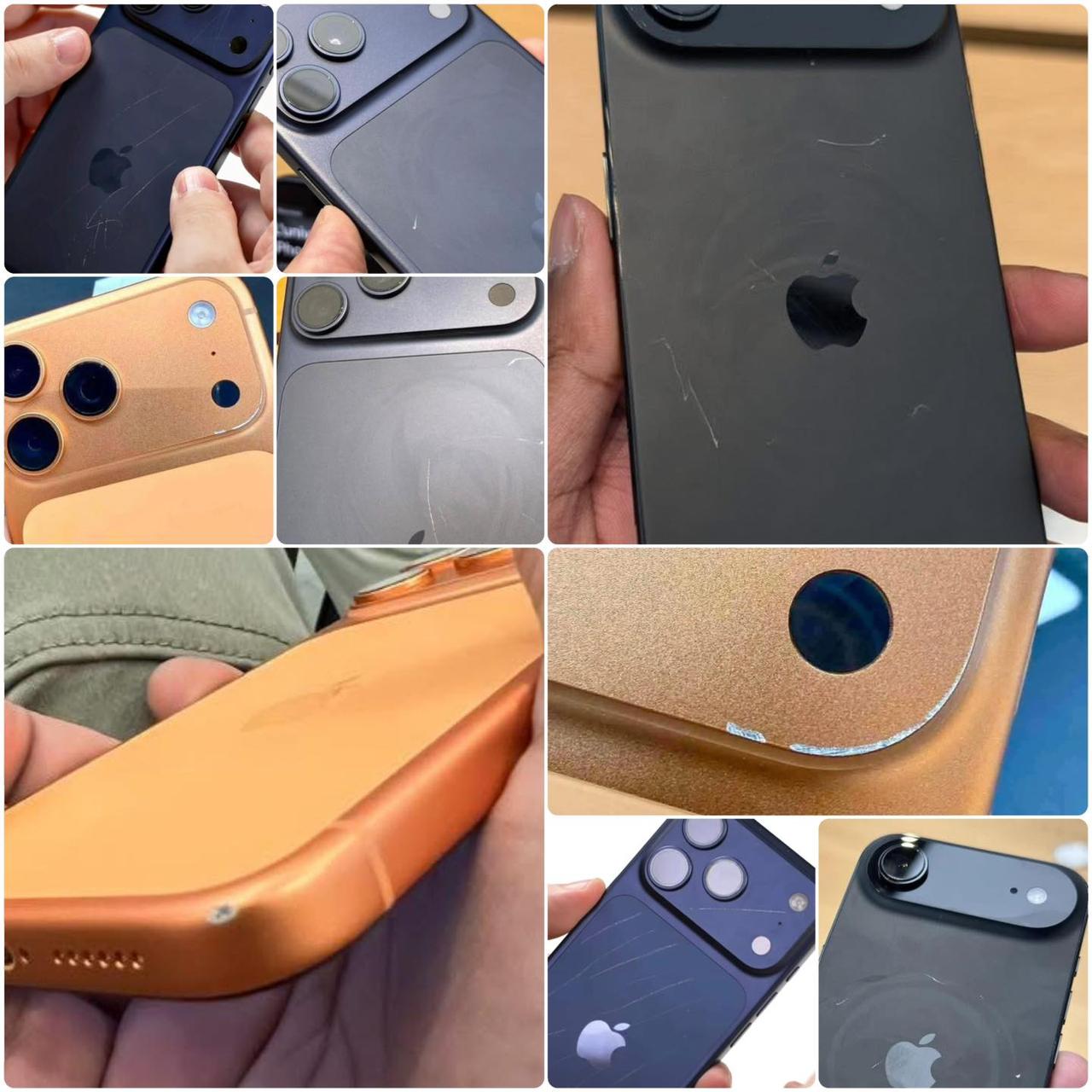 iPhone17的铝合金中框，稍微磕碰一下就会出现划痕，甚至会凹进去。主要还是