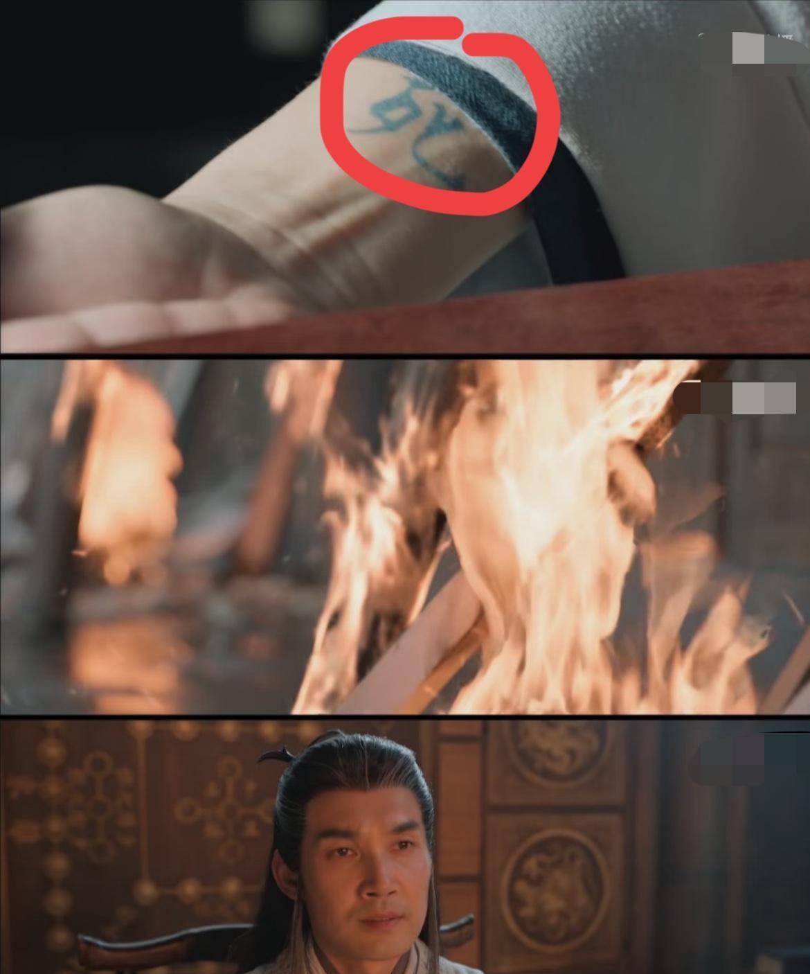 看到星斗师傅自焚我有一个大胆的猜想，星斗师傅其实早就已经“死”了他的手腕上