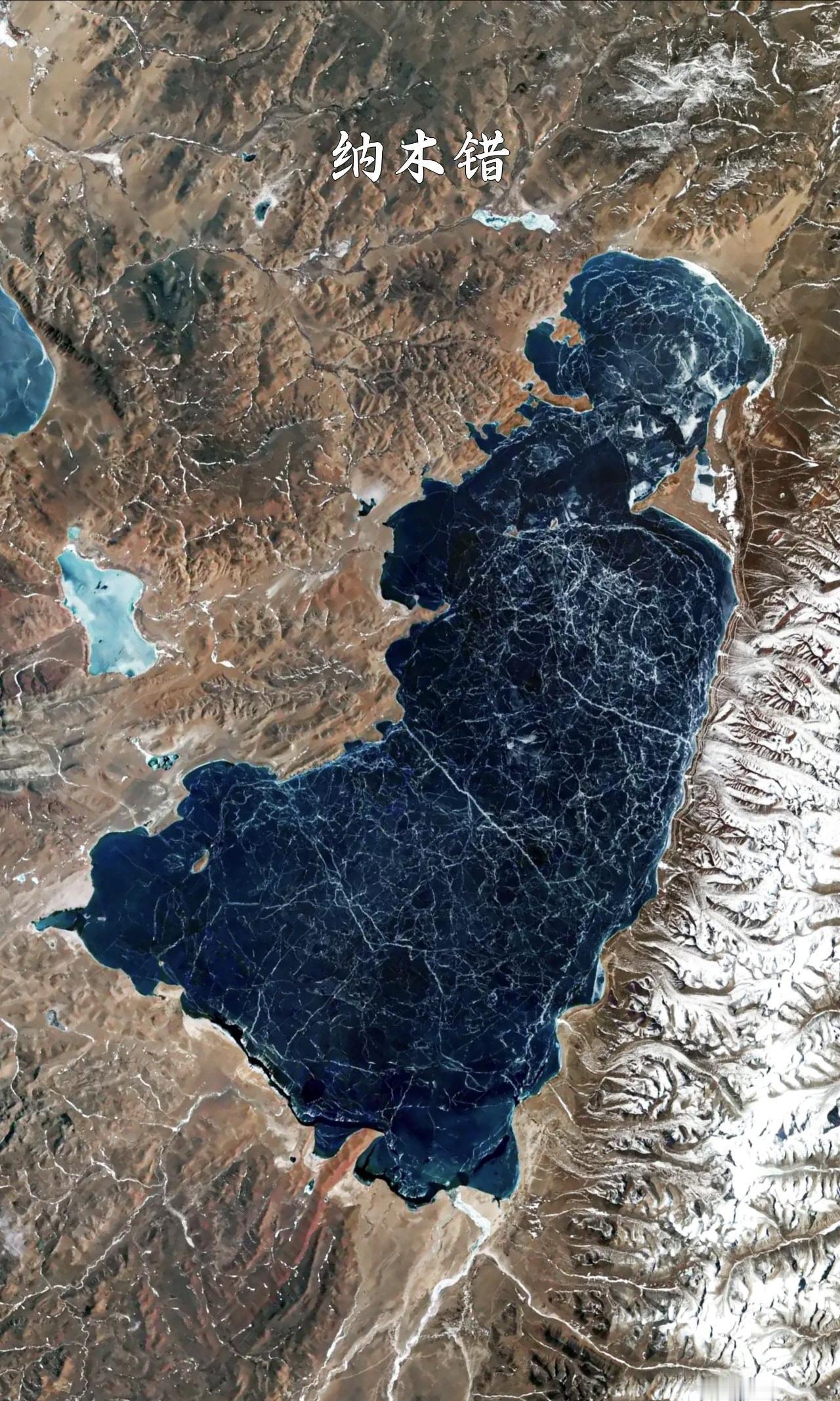 西藏纳木错高清卫星图