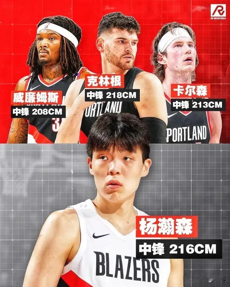 开拓者队内线竞争加剧。都在说杨瀚森的机会越来越少，压力越来越大。特别是身高优势也