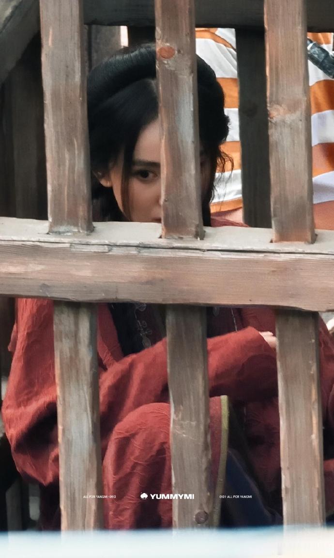 杨幂坐囚车路透美成这样，幂姐破碎感这块，眼神太是那味了！​​​