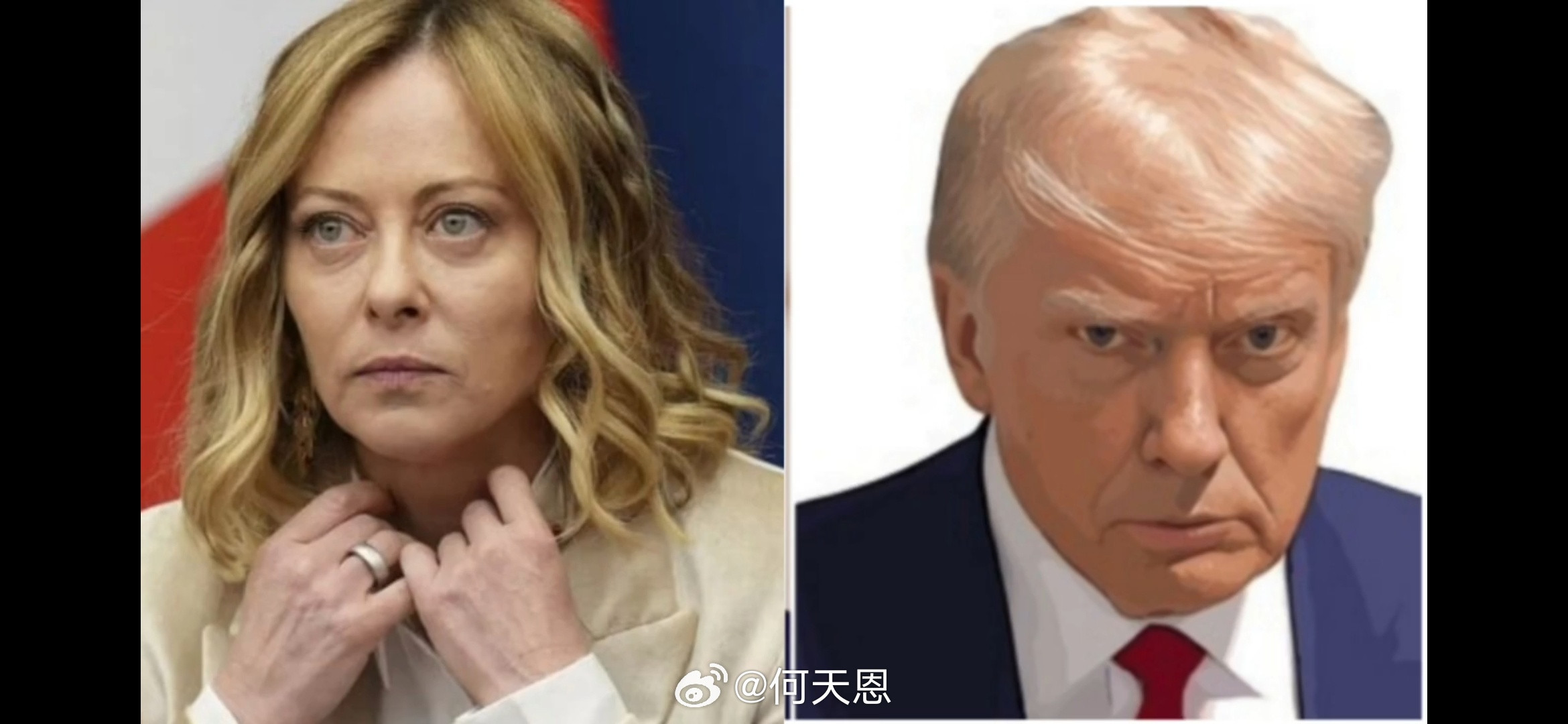 欧洲铁娘子——意大利总理梅洛尼史诗级表现：特朗普下午1:00：“她求我跟她合影。