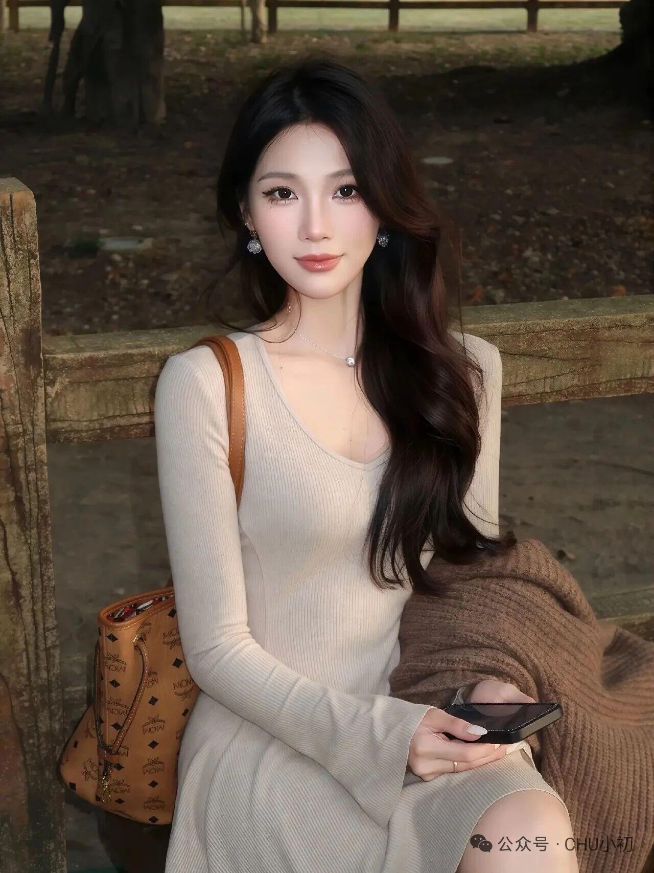 静坐花阴下，轻抚手机间。有哪些经典的中式美人