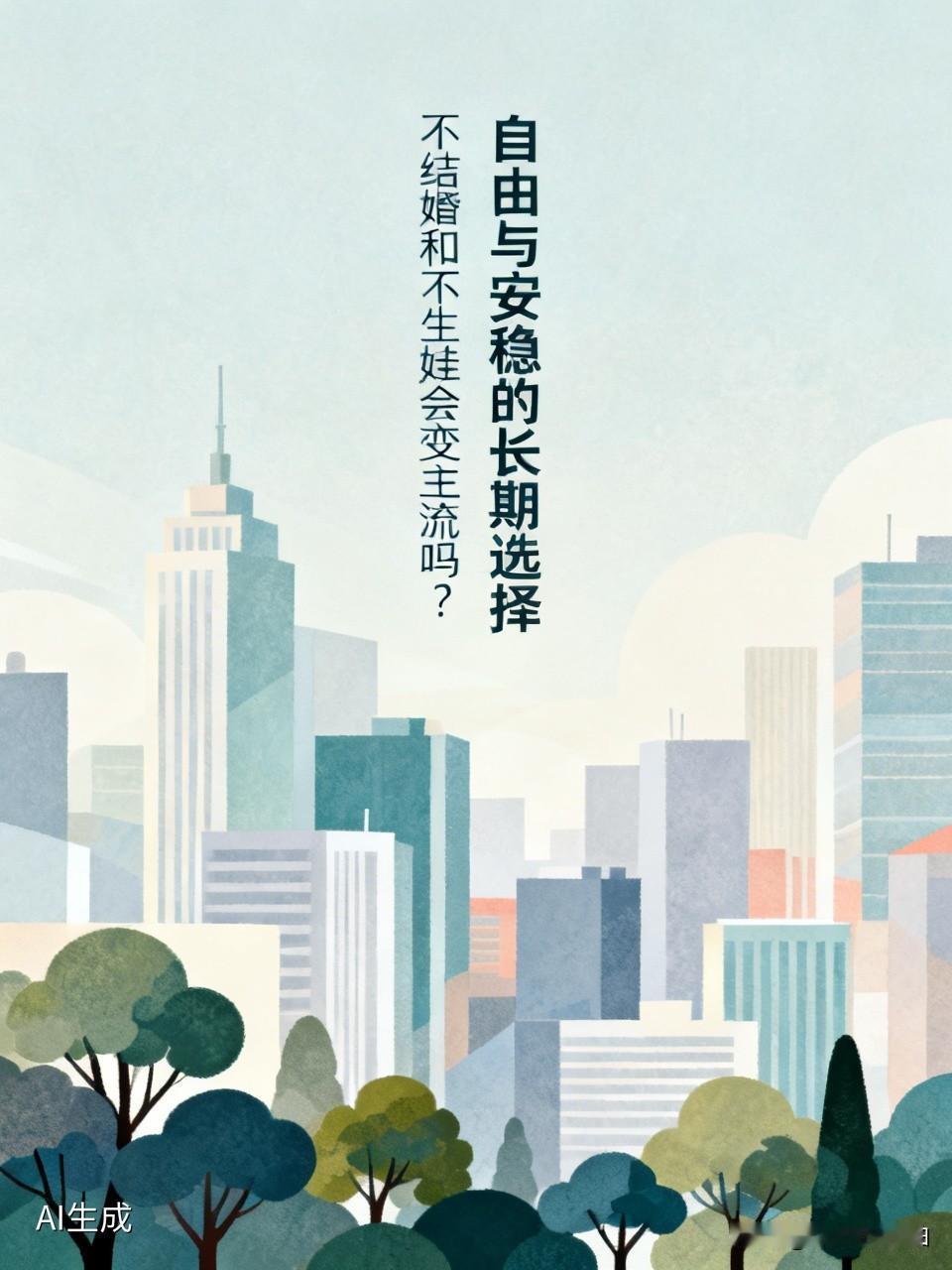 不结婚和不生娃会变主流吗?现在越来越多年轻人不想结婚生孩子，看着像大趋势，但