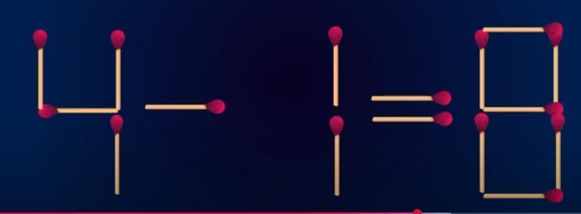 “4-1=8”这等式简直像个调皮小鬼在捣乱～现在你要当“火柴小侦探”