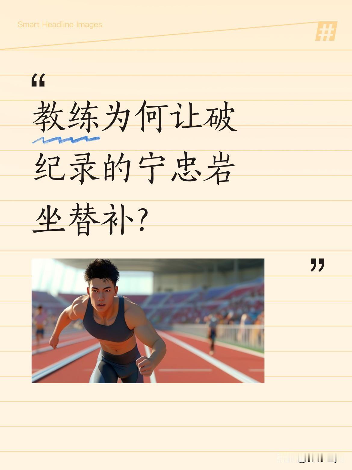 教练为何让破纪录的宁忠岩坐替补？宁忠岩刚破纪录夺金就被按在替补席，让吴宇出战决