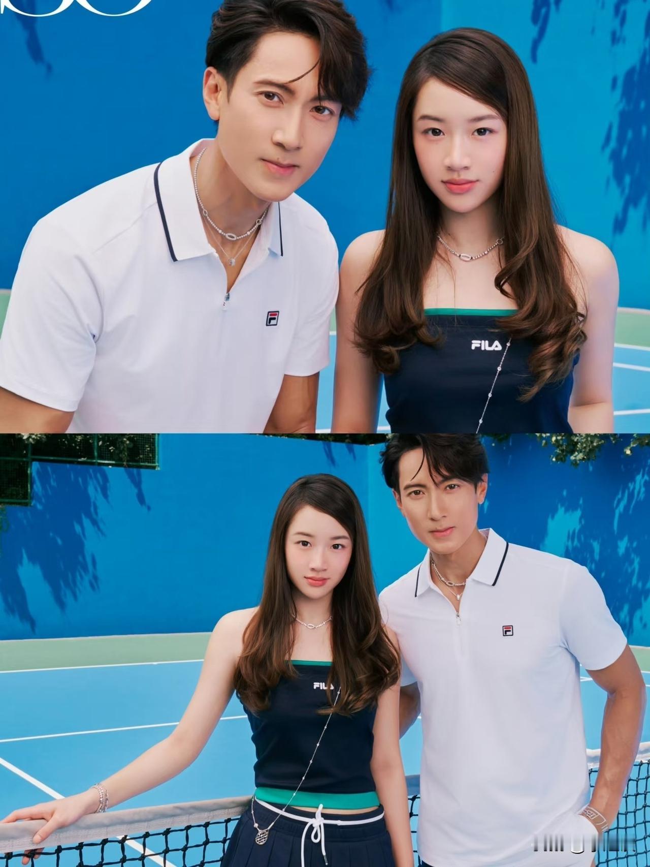 吴尊和女儿neinei的合照，要不是知道他们是父女，真的怀疑是同龄人。时
